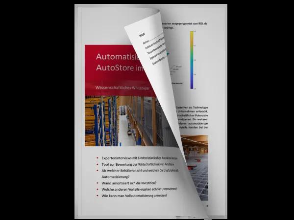 Whitepaper Cover Automatisierungspotential mit AutoStore im Mittelstand